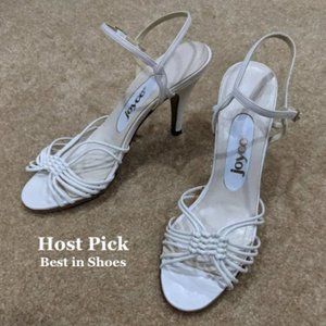Vintage Joyce White Heeled Sandals